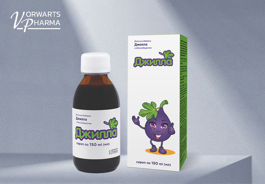Dzhilla syrup 150 ml. Natural dietary supplement for constipation in children